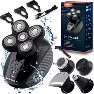 shumee Električni brivnik Berdsen BD-264 črne barve