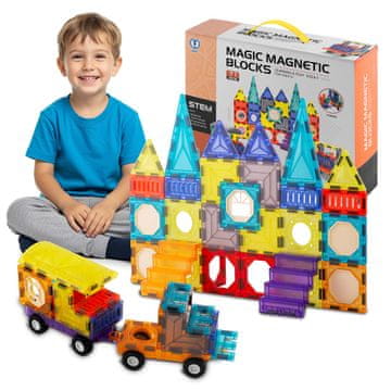 Ricokids Magnetni izobraževalni gradbeni bloki 71 kosov RK-782 Ricokids