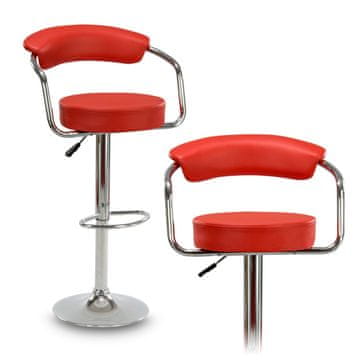 shumee Barski stol Soho Red z naslonjalom