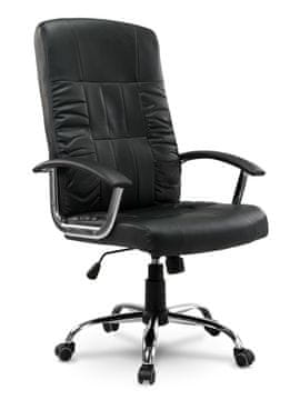 shumee Pisarniški stol Sofotel EG-231 iz črnega usnja