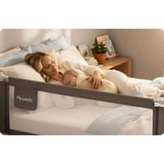 shumee Varnostna pregrada za posteljo, varnostna vrata, ključavnica, 160 cm, Nukido NK-227, siva