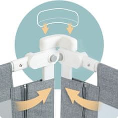 shumee Varnostna pregrada za posteljo, varnostna vrata, ključavnica, 180 cm, Nukido NK-227, siva