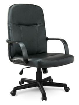 shumee Pisarniški stol Sofotel EG-233 iz črnega usnja