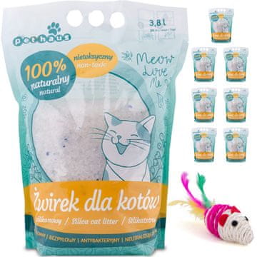 shumee Silikonsko mačje stranišče Pethaus 3,8 lx 8 pakiranj