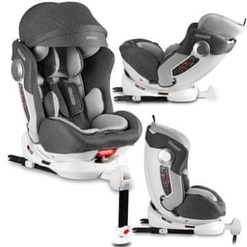 shumee Vrtljivi avtosedež Stigo v sivi in beli barvi