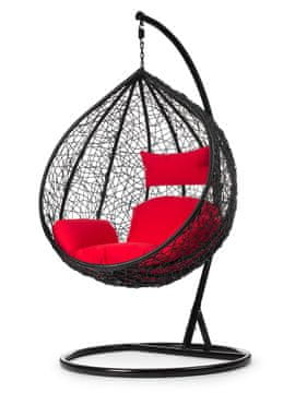 shumee Viseči gugalni vrtni stol Havana, črne barve