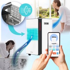 shumee Kompresorski razvlažilnik zraka - absorber vlage 20l/24h higrostat Berdsen BD-532 bel