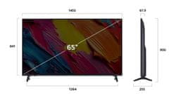 shumee LG 65QNED70A6A QNED 65'' 4K Ultra HD WebOS Dolby Atmos DVB-T2 TV črne barve