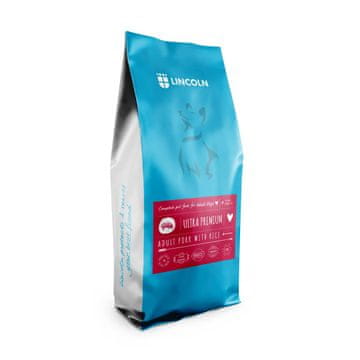 slomart LINCOLN Ultra premium Medium and large Pork with rice Pasja hrana 12kg