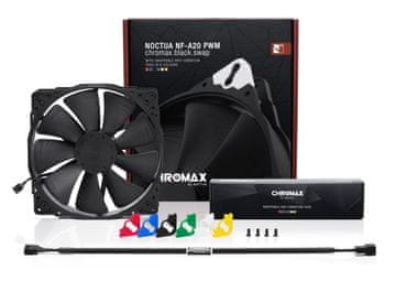 shumee NOCTUA NF-A20 PWM ventilator chromax.black.swap