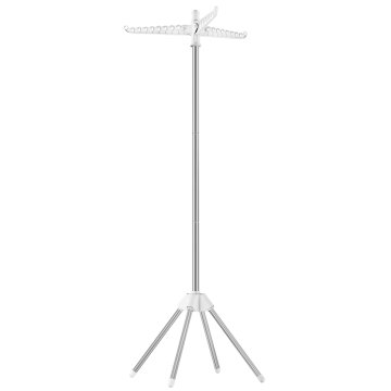 Songmics Stojalo za sušenje perila, 67x67x150 cm, belo