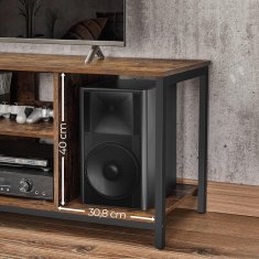 Songmics TV omarica, 120x40x50 cm, rjava, shranjevanje