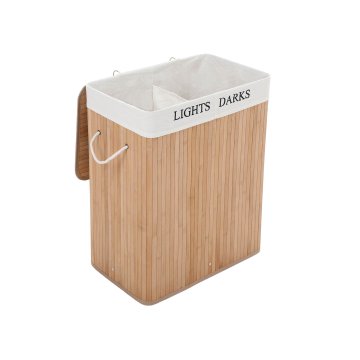 Songmics Košara za perilo 52x32x61 cm rjava