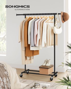 Songmics Obešalnik za oblačila, 92x45,4x160 cm, črna