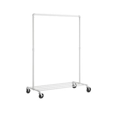 Songmics Obešalnik za oblačila 100x50x163 cm bela