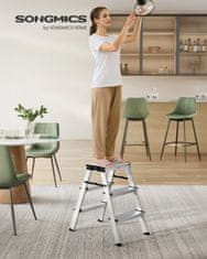 Songmics Stopnišče 44x68x20 cm Srebrna