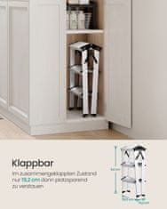 Songmics Stopnišče 44x68x20 cm Srebrna