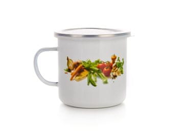 Banquet Emajliran vrč premera 11cm 0,7l ZELENI + plastični pokrovček