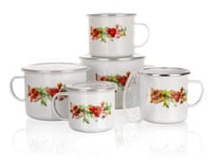 Banquet Emajliran vrč premera 11cm 0,7l ZELENI + plastični pokrovček
