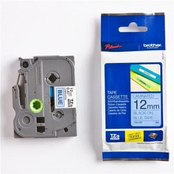 Brother Trak TZE-531, 12 mm, modro-črno besedilo