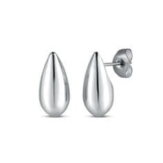 Vuch Jekleni uhani s solzami Lurea Silver