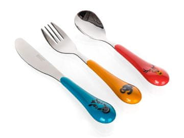 Banquet Otroški jedilni pribor ZOO komplet plastičnih ročajev 3 kosi.