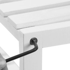 Songmics Polica, 3-nadstropna, 60x15x55 cm, bela