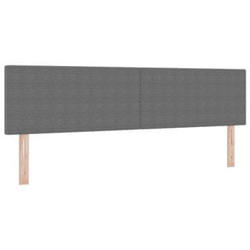 Vidaxl LED glava postelje Svetlo siva 180 cm Žametna tkanina