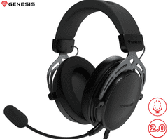 Genesis TORON 531 naglavne slušalke, snemljiv mikrofon / kabel, dodatne ušesne blazinice, Onyx Black