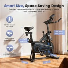ISCOOTER FORMILL QK116C magnetno sobno kolo z LCD-zaslonom, 6 kg vztrajnikom in nosilnostjo 130 kg