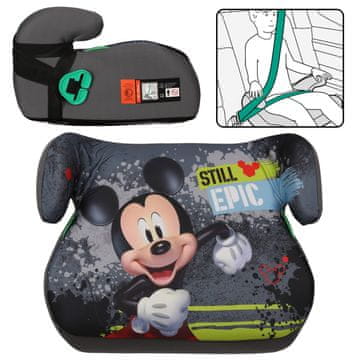 Disney Disney Mickey Mouse Avtomobilski sedež z varnostnim pasom, avtomobilski sedež, dodatni sedež za dečke 22-36 kg, 125-150 cm