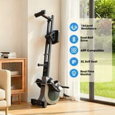 ISCOOTER Formill-QK530 Kolesa za vadbo na prosto - 16-stopenjski magnetni upor - Bluetooth povezava - Zložljiv dizajn - Nosilnost 120 kg - Tih dvojni jermenski pogon