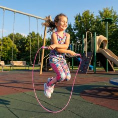 Paw Patrol Paw Patrol Roza nastavljiva skakalna vrv za deklice, skakalna vrv z ročaji za otroke, dolga 2,4m