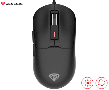 Genesis Krypton 660 žična gaming miška, 12.000 DPI, RGB, lahka, črna (Onyx Black