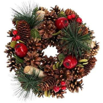 HOMESTYLING Božični venec KO-YZB000200prir bor 25 cm narav