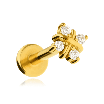 shumee Labret z belimi cirkoni - zlato - LGW-052 1.2/6