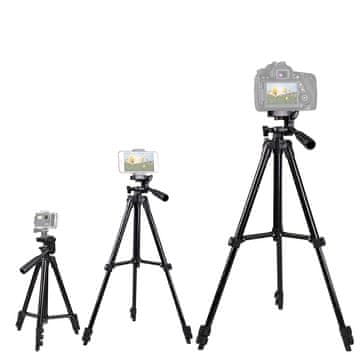 HURTEL Trinožnik TRIPOD 3120 za fotoaparat, mobilni telefon in kamero GoPro