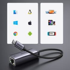 Ugreen Zunanja omrežna kartica USB tipa C – RJ45 1 Gbps