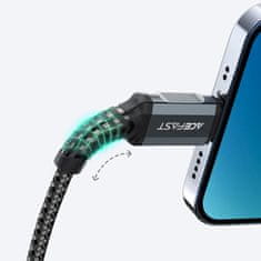 AceFast MFI kabel za iPhone USB – Lightning 2,4 A, 1,2 m, črn