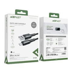 AceFast MFI kabel za iPhone USB – Lightning 2,4 A, 1,2 m, črn