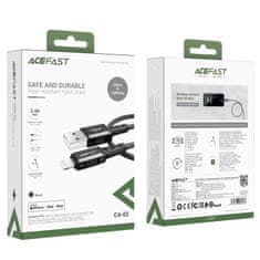 AceFast MFI kabel za iPhone USB – Lightning 2,4 A, 1,8 m, črn