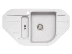 Alveus Granital pomivalno korito NIAGARA 60, kotno, z odcejalnikom, 900x500, bela