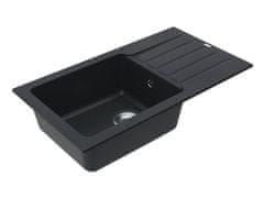 Alveus Granital pomivalno korito NIAGARA 90 z odcejalno površino, 775 x 430, črna