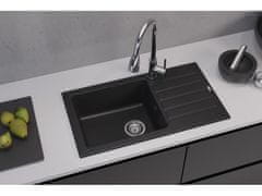 Alveus Granital pomivalno korito NIAGARA 90 z odcejalno površino, 775 x 430, črna