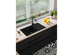 Alveus Granital pomivalno korito NIAGARA 90 z odcejalno površino, 775 x 430, črna