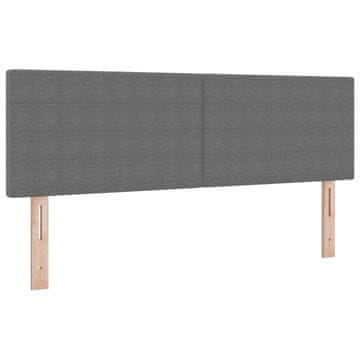 Vidaxl LED glava postelje Svetlo siva 144 cm Žametna tkanina