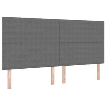 Vidaxl LED glava postelje Svetlo siva 200 cm Žametna tkanina