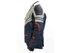 Moška motoristična jakna ENZO, tekstilna, modra / rdeča 3XL