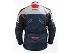 Moška motoristična jakna ENZO, tekstilna, modra / rdeča 3XL