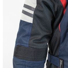 Moška motoristična jakna ENZO, tekstilna, modra / rdeča 3XL